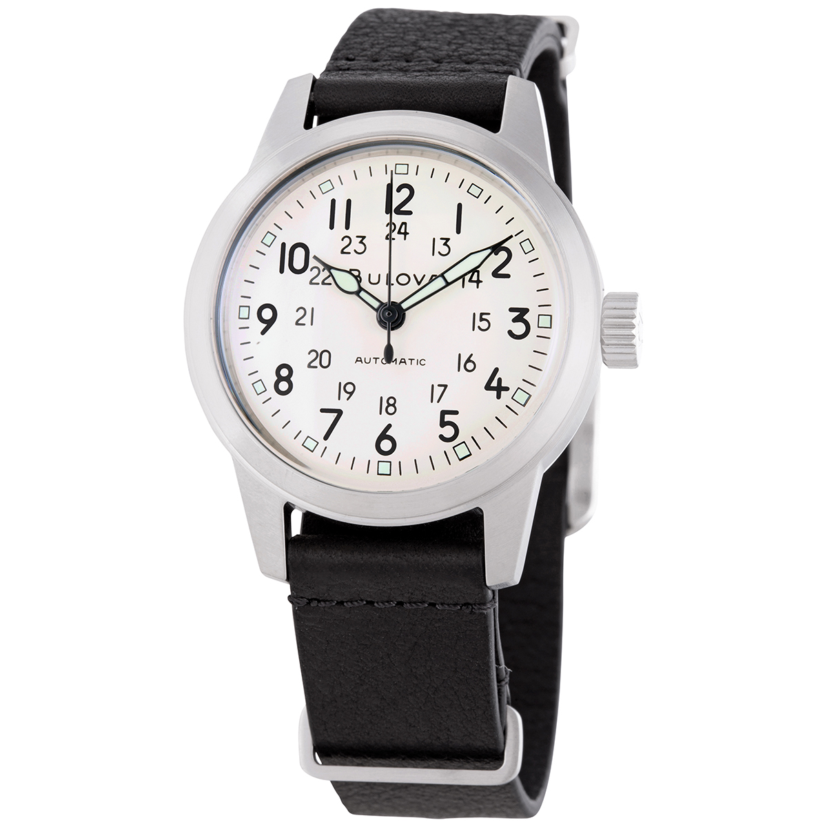 bulova hack automatic ivory dial men's watch 96a246 bulova hack automatic ivory dial men's watch 96a246