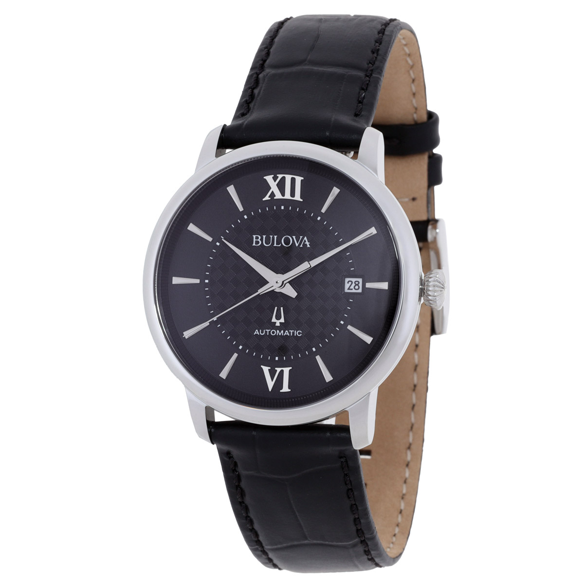 bulova hudson automatic black dial men's watch 96b441 bulova hudson automatic black dial men's watch 96b441