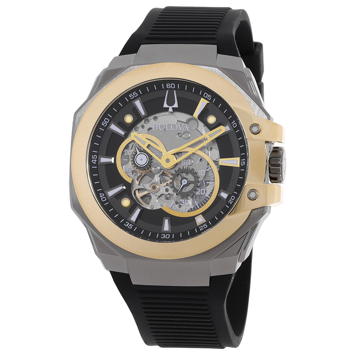 bulova maquina automatic grey dial men's watch 98a310 bulova maquina automatic grey dial men's watch 98a310