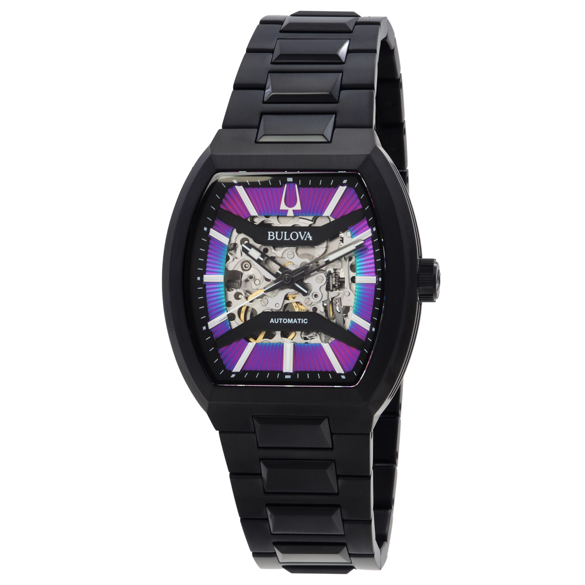 bulova maquina automatic rainbow semi skeleton dial men's watch 98a320 bulova maquina automatic rainbow semi skeleton dial men's watch 98a320