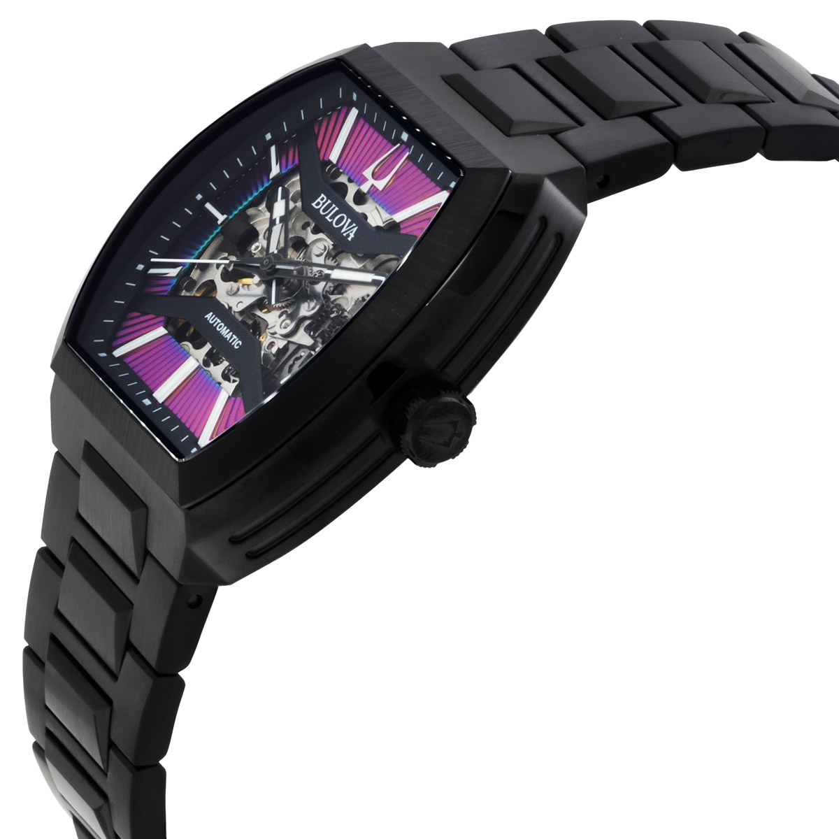 bulova maquina automatic rainbow semi skeleton dial men's watch 98a320 bulova maquina automatic rainbow semi skeleton dial men's watch 98a320