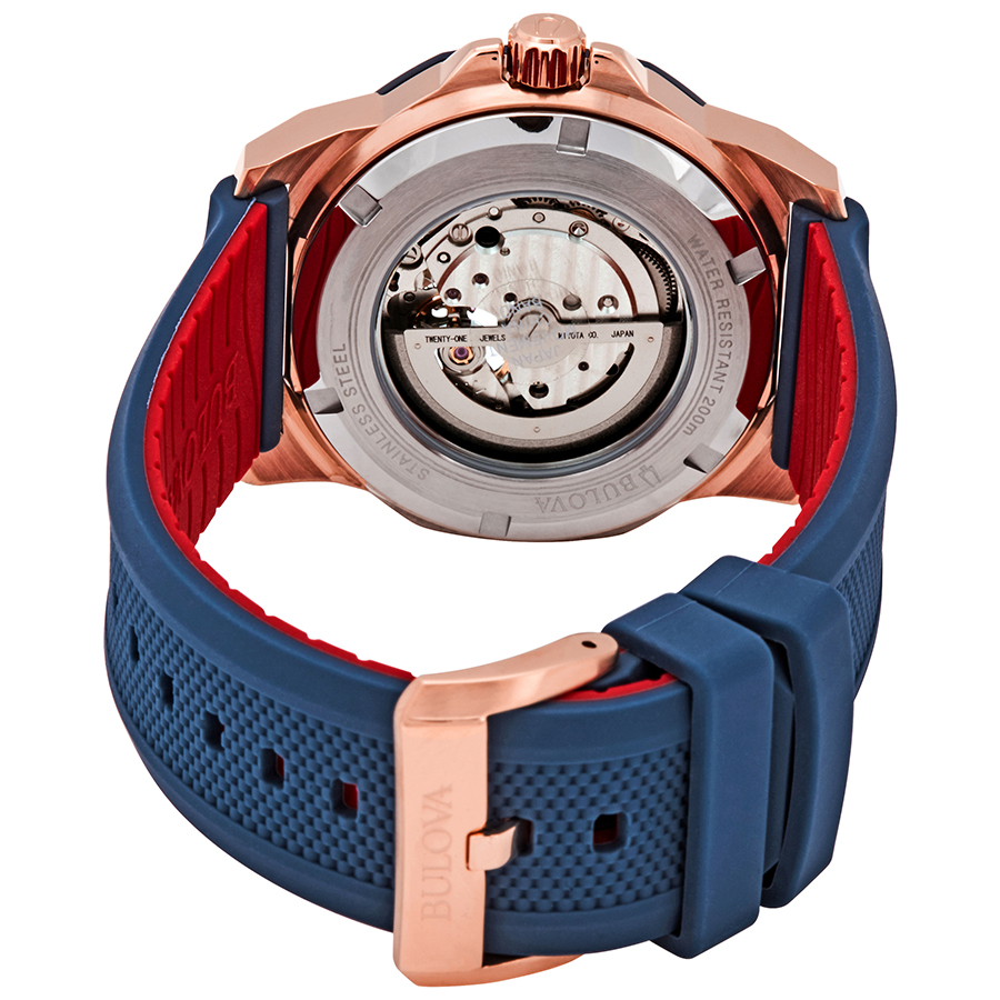 bulova marine star automatic blue dial men's watch 98a227 bulova marine star automatic blue dial men's watch 98a227