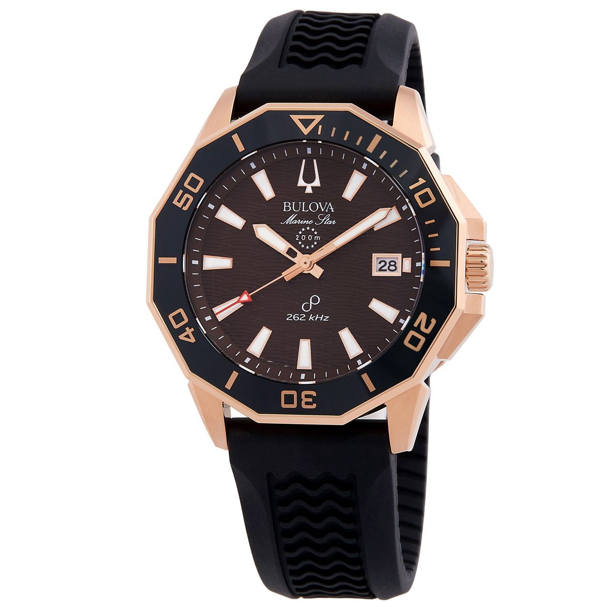 bulova marine star hpq precisionist quartz brown dial men's watch 98b421 bulova marine star hpq precisionist quartz brown dial men's watch 98b421