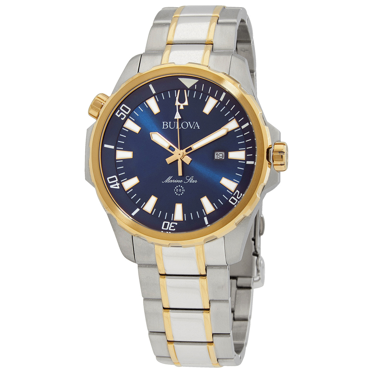 bulova marine star quartz blue dial men's watch 98b384 bulova marine star quartz blue dial men's watch 98b384