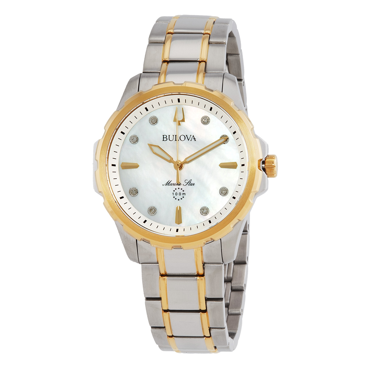 bulova marine star quartz diamond silver dial ladies watch 98p227 bulova marine star quartz diamond silver dial ladies watch 98p227