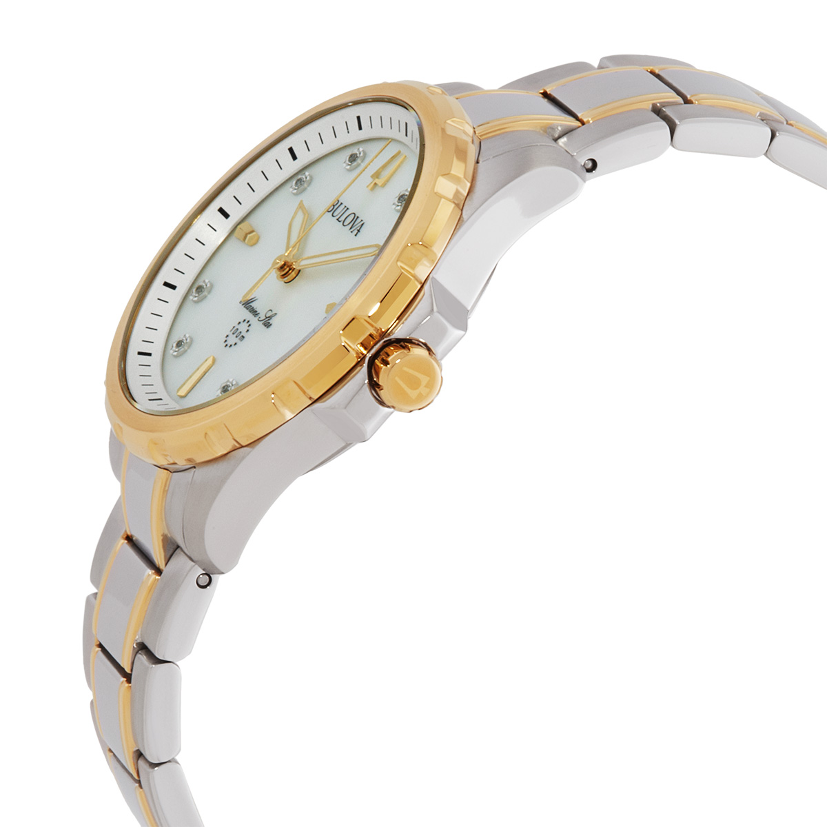 bulova marine star quartz diamond silver dial ladies watch 98p227 bulova marine star quartz diamond silver dial ladies watch 98p227