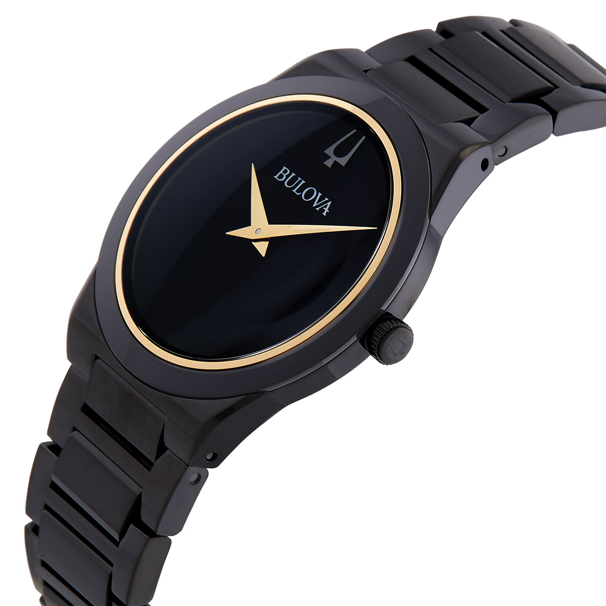 bulova millennia quartz black dial men's watch 98a313 bulova millennia quartz black dial men's watch 98a313