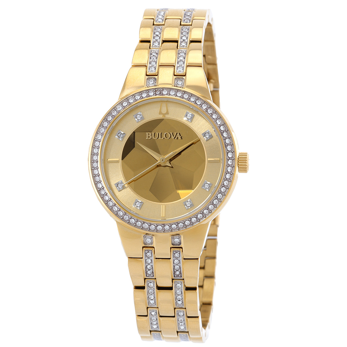 bulova phantom quartz crystal champagne dial ladies watch 97l176 bulova phantom quartz crystal champagne dial ladies watch 97l176