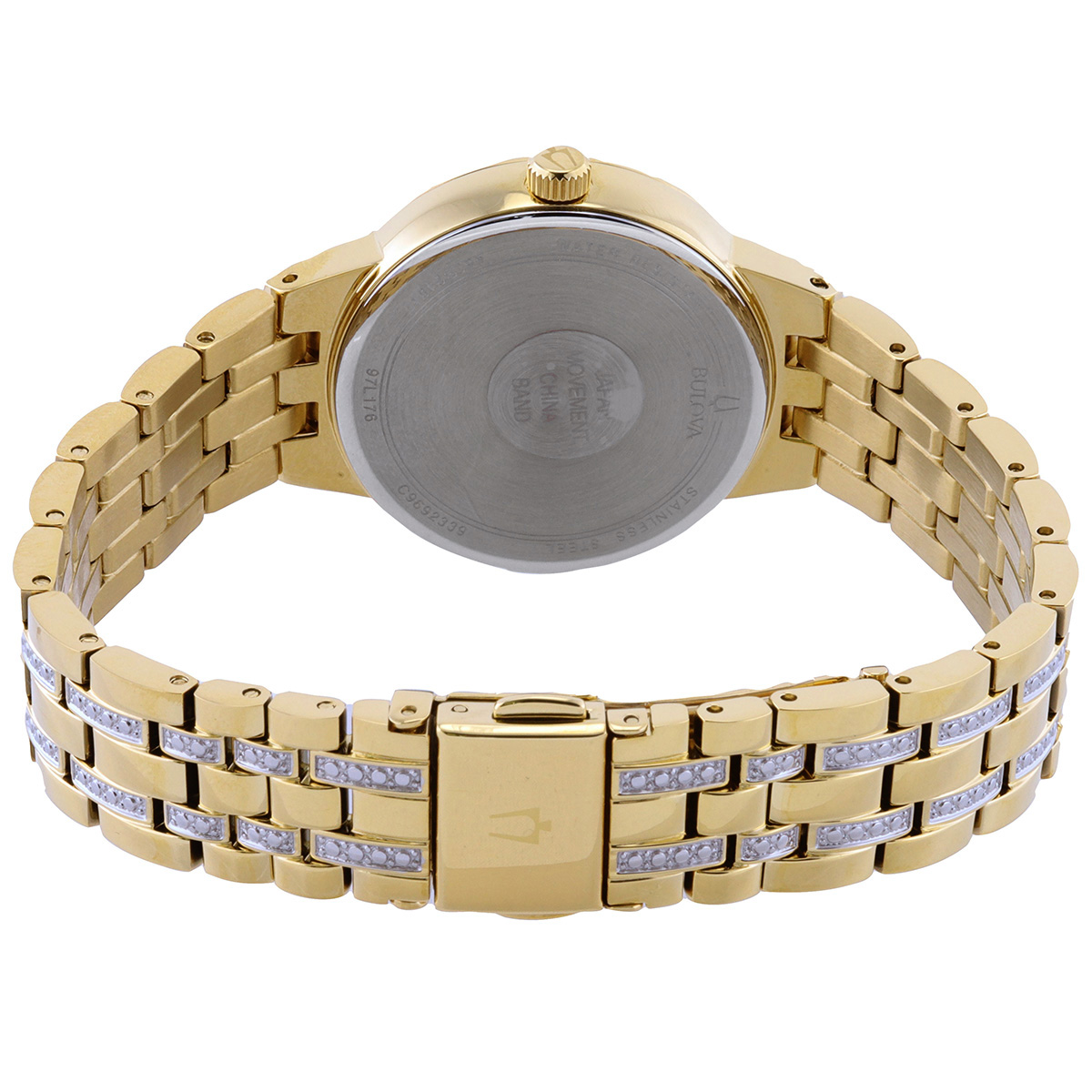 bulova phantom quartz crystal champagne dial ladies watch 97l176 bulova phantom quartz crystal champagne dial ladies watch 97l176