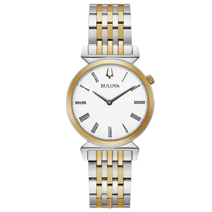 bulova regatta quartz white dial ladies watch 98l264 bulova regatta quartz white dial ladies watch 98l264