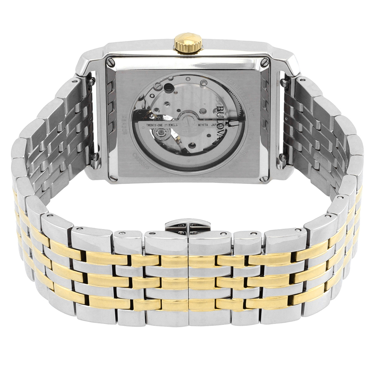 bulova sutton automatic silver dial two tone men's watch 98a308 bulova sutton automatic silver dial two tone men's watch 98a308