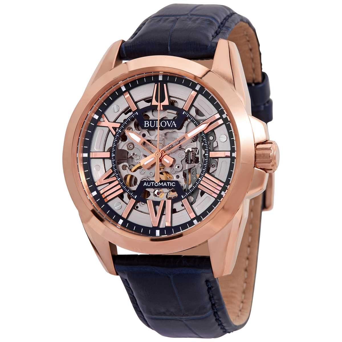 bulova sutton automatic silver skeleton dial men's watch 97a161 bulova sutton automatic silver skeleton dial men's watch 97a161