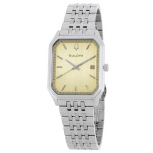 bulova we are all here yellow dial men's watch 96b471