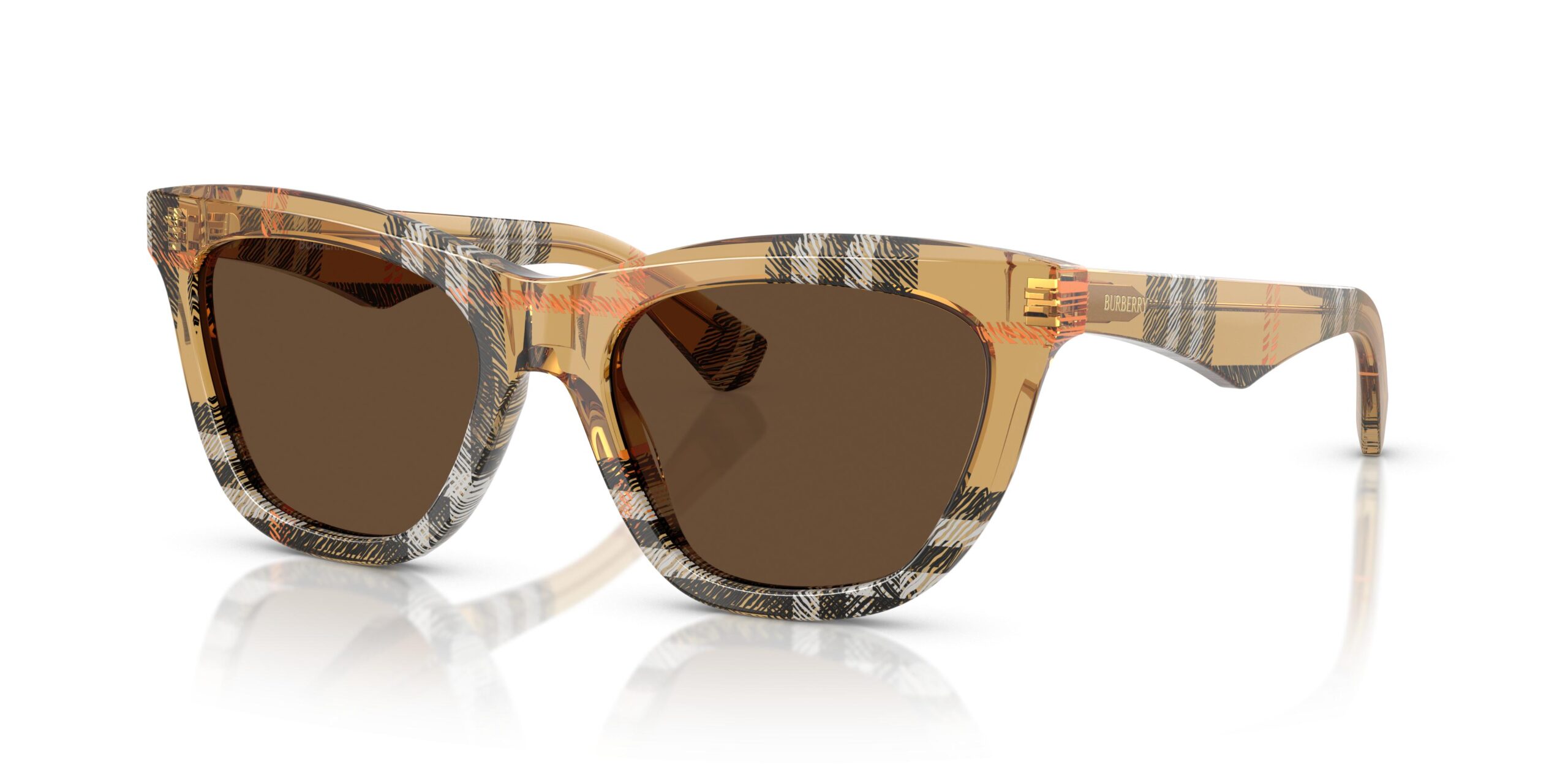 burberry dark brown cat eye ladies sunglasses be4435 414673 53 burberry dark brown cat eye ladies sunglasses be4435 414673 53