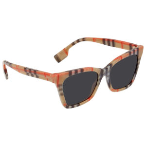 burberry elsa dark grey cat eye ladies sunglasses be4346 394487 53