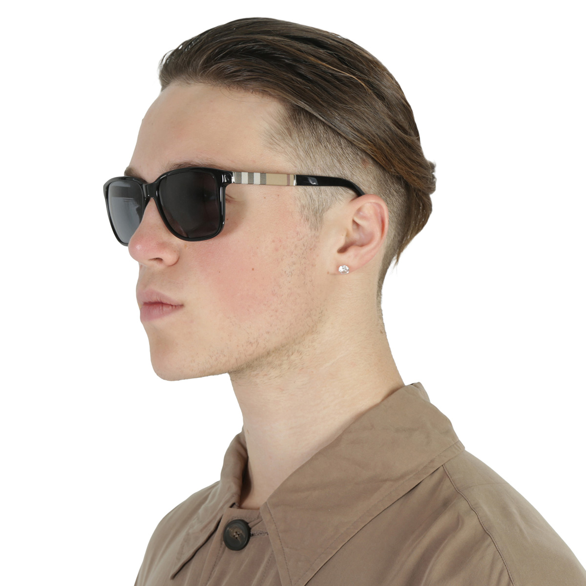 burberry grey rectangular men's sunglasses be4181 300187 58 burberry grey rectangular men's sunglasses be4181 300187 58