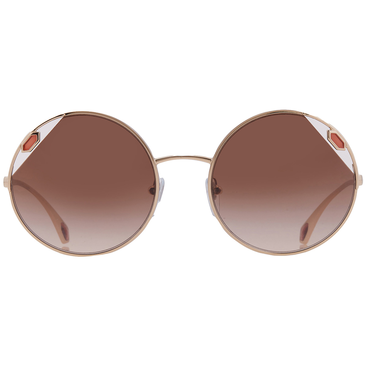 bvlgari brown gradient round ladies sunglasses bv6159 278/13 54 bvlgari brown gradient round ladies sunglasses bv6159 278/13 54