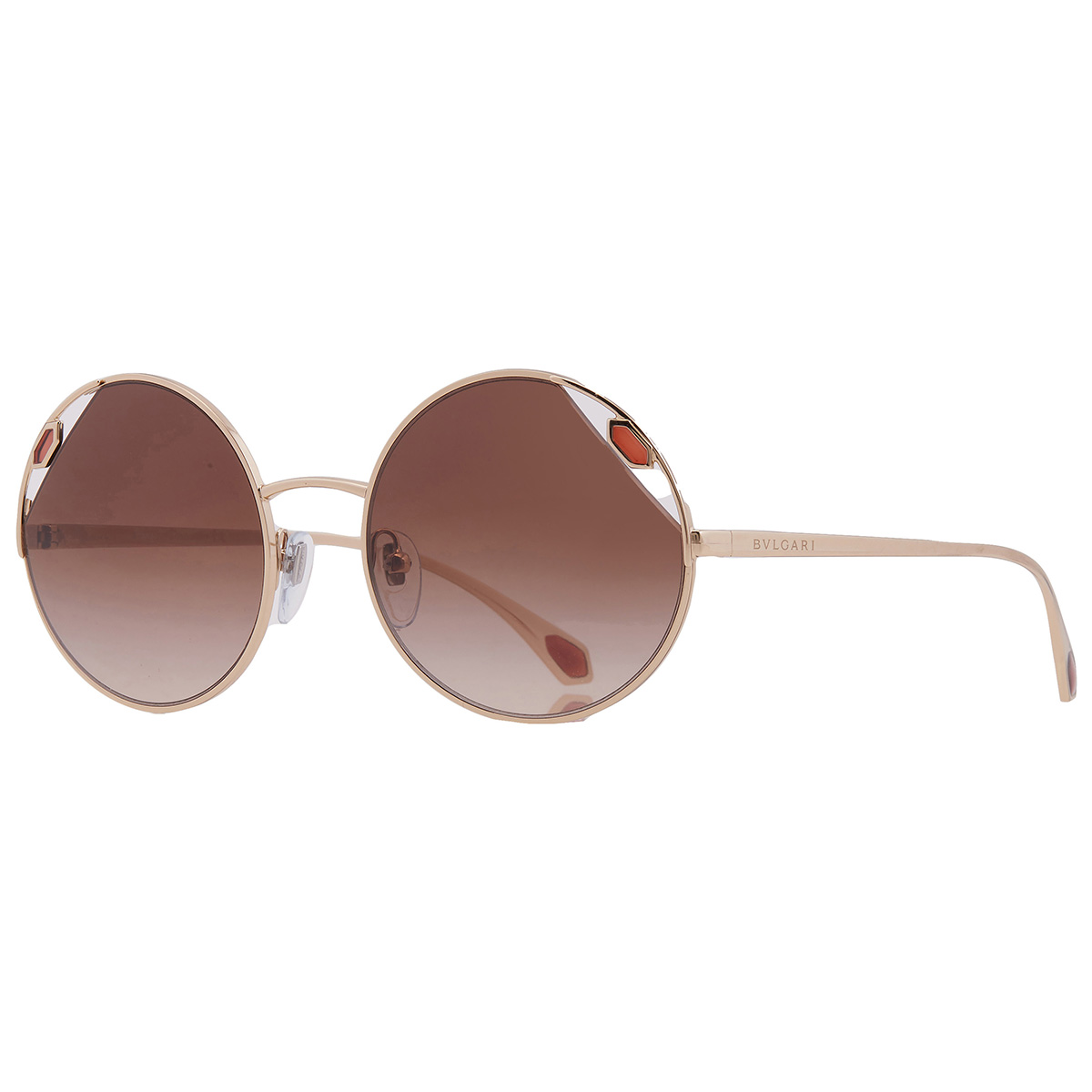 bvlgari brown gradient round ladies sunglasses bv6159 278/13 54 bvlgari brown gradient round ladies sunglasses bv6159 278/13 54