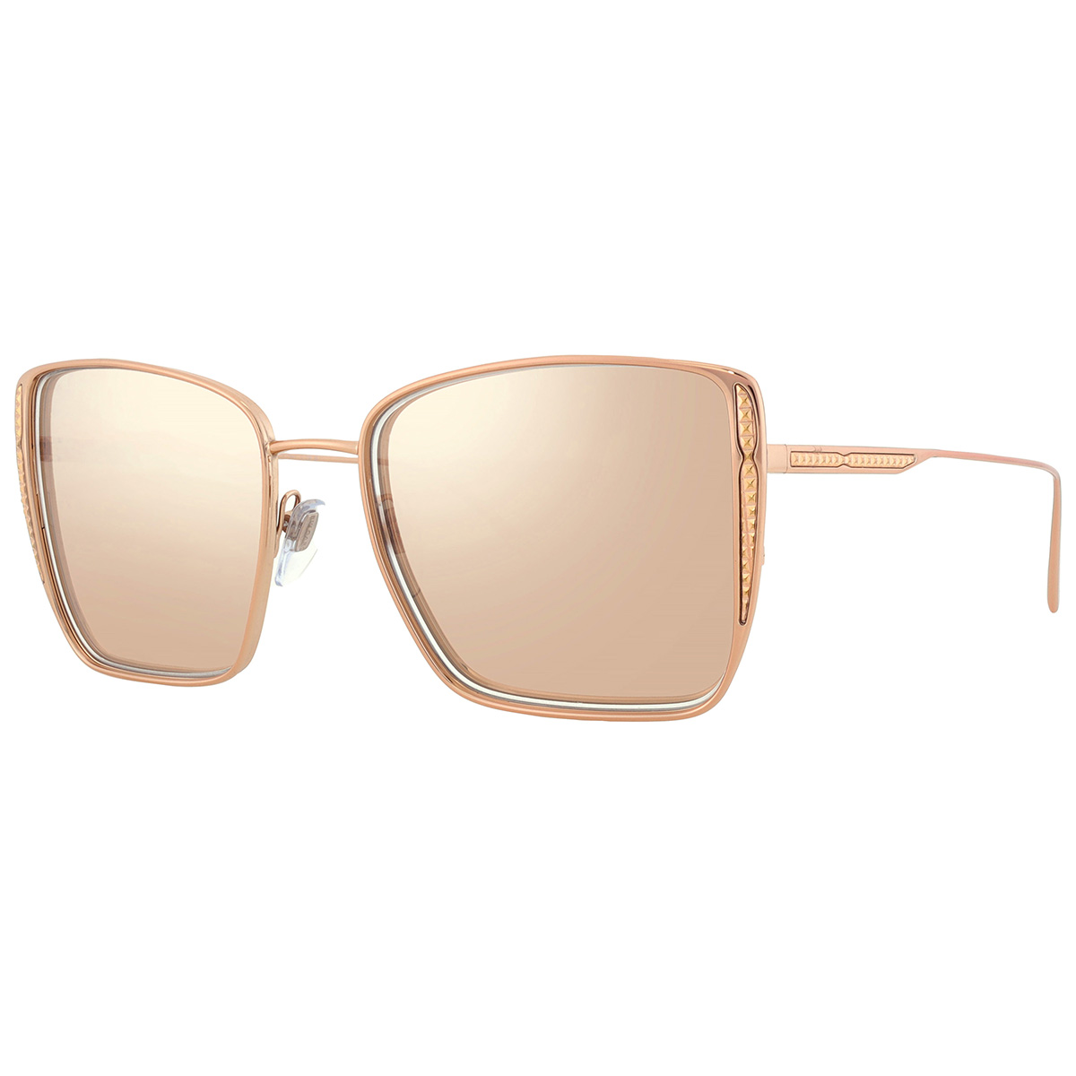 bvlgari clear mirror rose gold square ladies sunglasses bv6176 20140w 55 bvlgari clear mirror rose gold square ladies sunglasses bv6176 20140w 55