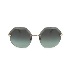 bvlgari ladies gold tone geometric sunglasses 0bv6187k 278/2a 4
