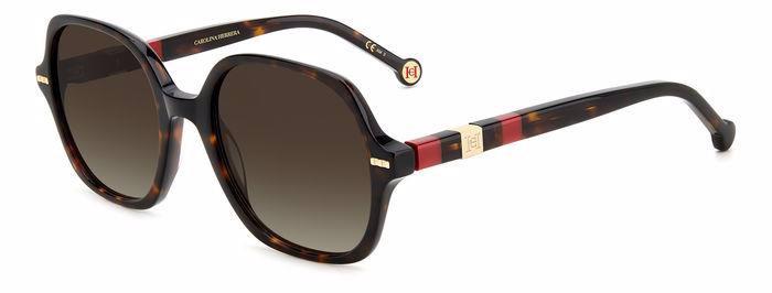 carolina herrera brown shaded square ladies sunglasses her 0106/s 0o63/ha 55 carolina herrera brown shaded square ladies sunglasses her 0106/s 0o63/ha 55