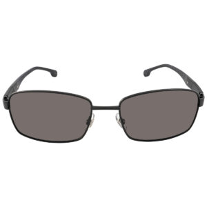 carrera polarized grey rectangular men's sunglasses carrera 8037/s 0003/m9 58