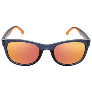 carrera red mirror square men's sunglasses carrera 8054/s 0pjp/uz 52