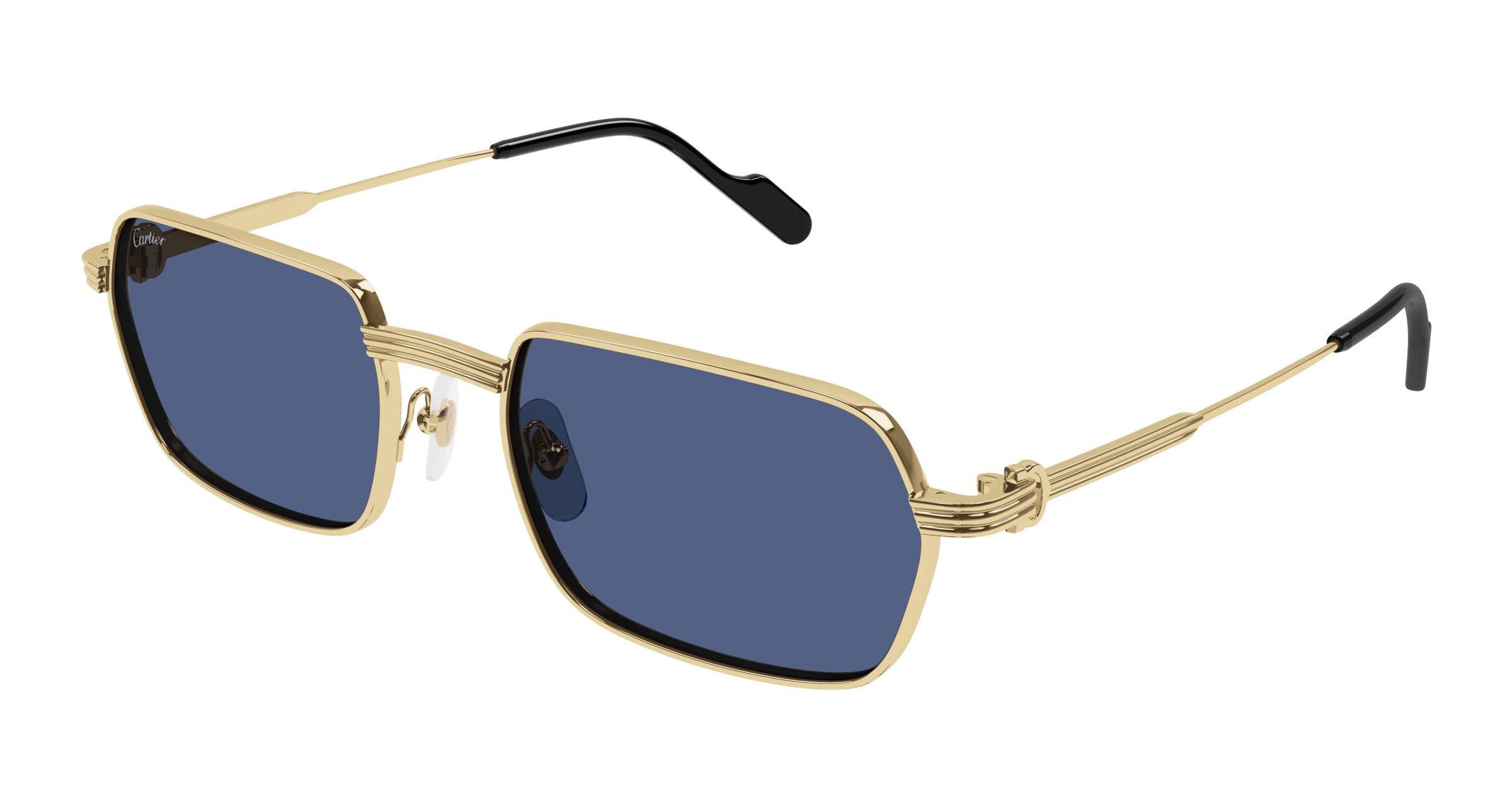 cartier blue rectangular men's sunglasses ct0463s 003 56 cartier blue rectangular men's sunglasses ct0463s 003 56