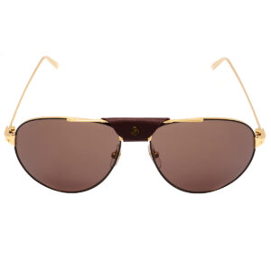 cartier santos de cartier burgundy pilot men's sunglasses ct0038s 011 61