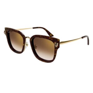 cartier panthere de cartier brown gradient square ladies sunglasses ct0509sa 002 55