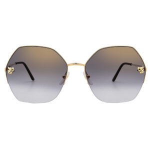 cartier panthere de cartier grey gradient mirror geometric ladies sunglasses ct0332s 001 62