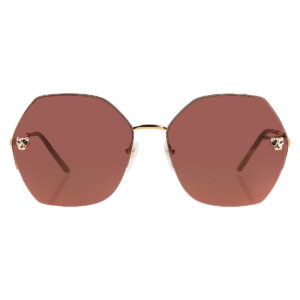 cartier panthere de cartier pink mirror geometric ladies sunglasses ct0332s 005 62