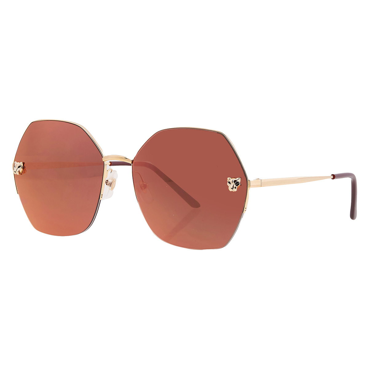 cartier panthere de cartier pink mirror geometric ladies sunglasses ct0332s 005 62 cartier panthere de cartier pink mirror geometric ladies sunglasses ct0332s 005 62