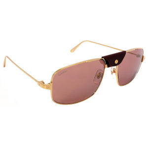 cartier santos de cartier red navigator men's sunglasses ct0193s 003 60