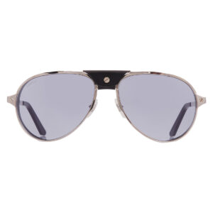 cartier santos de cartier grey multitreatment pilot men's sunglasses ct0296s 002 61