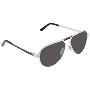 cartier santos de cartier silver pilot men's sunglasses ct0101s 004 60