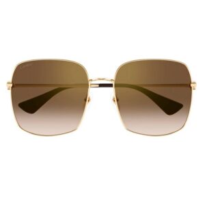 cartier trinity brown gradient with gold flash mirror square ladies sunglasses ct0401s 002 60