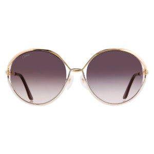 cartier trinity grey round ladies sunglasses ct0226s 001 59