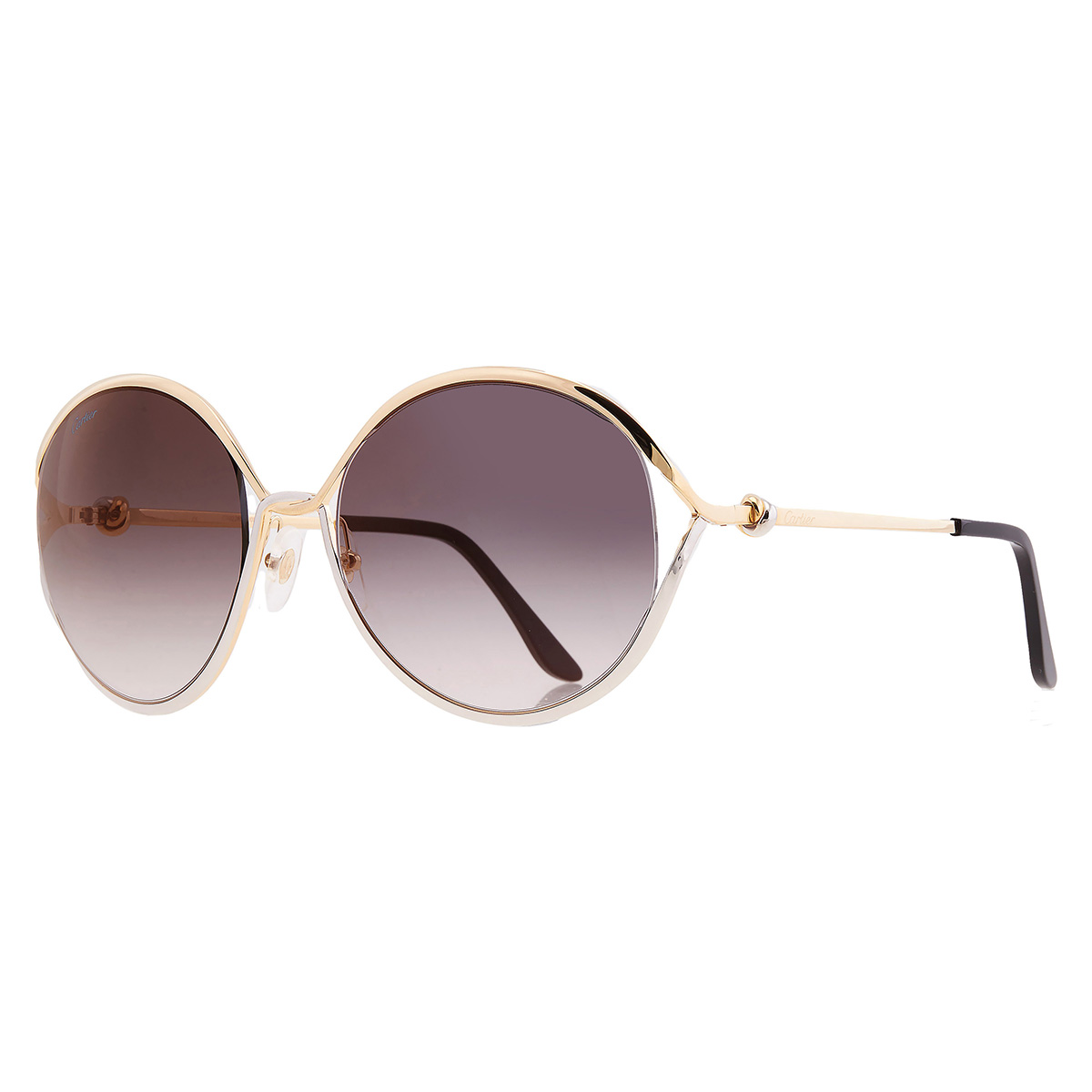 cartier trinity grey round ladies sunglasses ct0226s 001 59 cartier trinity grey round ladies sunglasses ct0226s 001 59