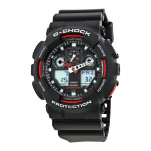 casio g shock black resin strap men's watch ga100 1a4