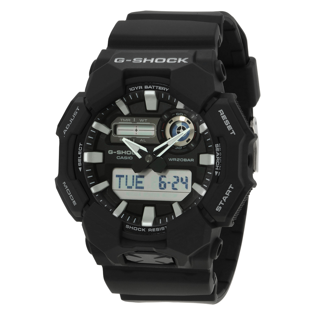 casio g shock alarm world time quartz analog digital black dial men's watch ga 010 1a casio g shock alarm world time quartz analog digital black dial men's watch ga 010 1a