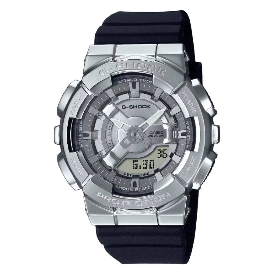 casio g shock alarm world time quartz analog digital silver dial ladies watch gm s110 1adr casio g shock alarm world time quartz analog digital silver dial ladies watch gm s110 1adr