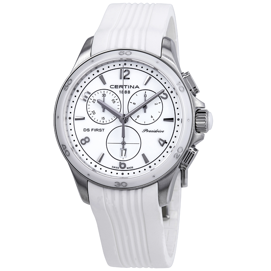 certina ds first lady chronograph white dial ladies watch c030.217.17.017.00 certina ds first lady chronograph white dial ladies watch c030.217.17.017.00