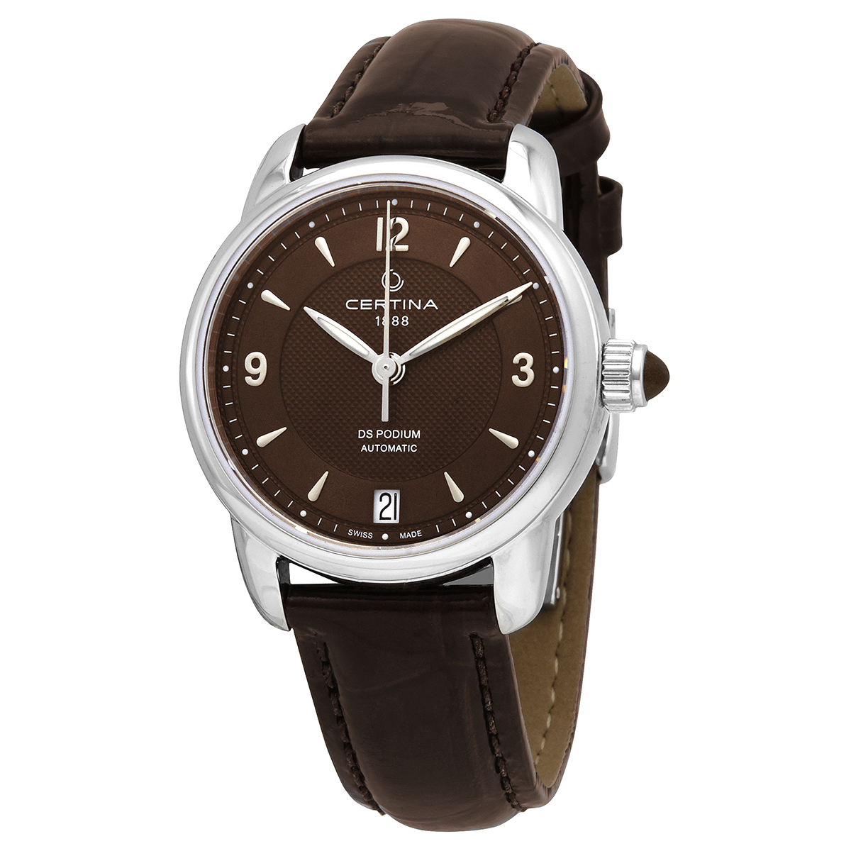 certina ds podium automatic brown dial ladies watch c025.207.16.297.00 certina ds podium automatic brown dial ladies watch c025.207.16.297.00