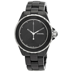 chanel j12 automatic black dial ladies watch h5581