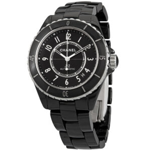 chanel j12 black dial ladies watch h5697
