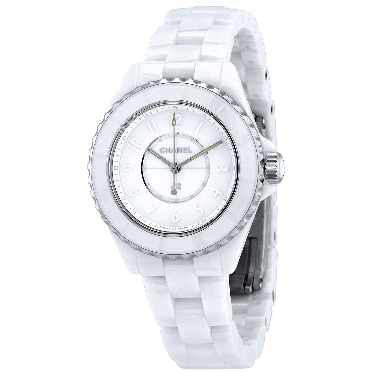 chanel j12 phantom white dial ladies watch h6345 chanel j12 phantom white dial ladies watch h6345