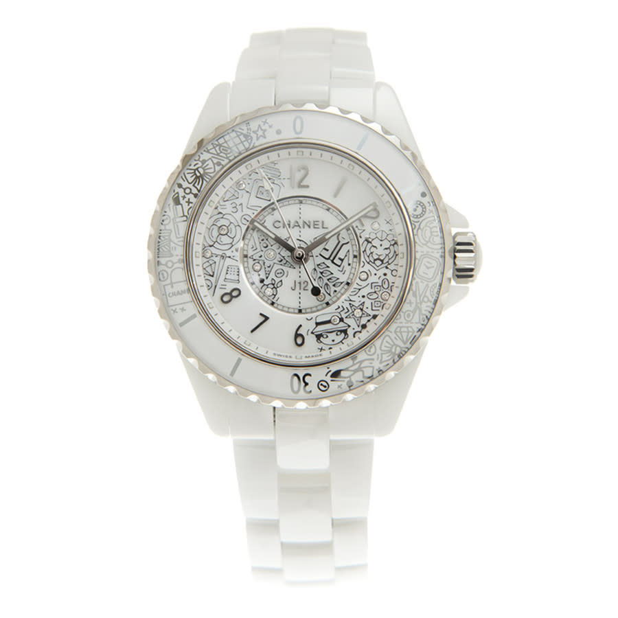 chanel j12 20 quartz diamond white dial ladies watch h6477 chanel j12 20 quartz diamond white dial ladies watch h6477