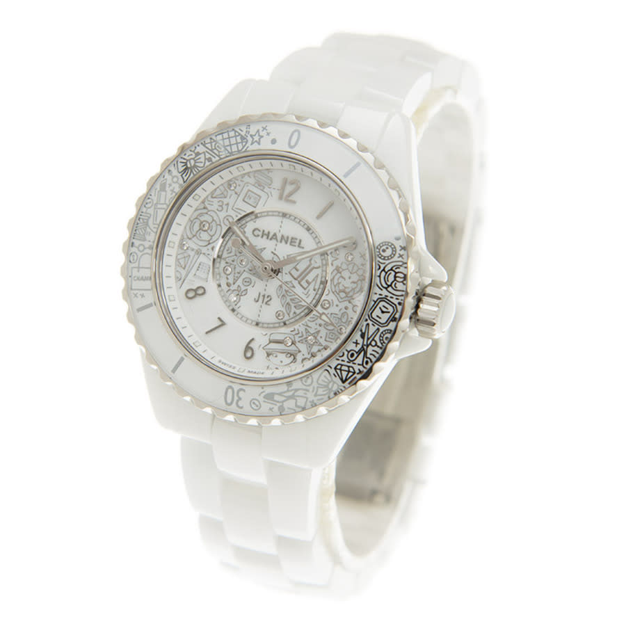 chanel j12 20 quartz diamond white dial ladies watch h6477 chanel j12 20 quartz diamond white dial ladies watch h6477