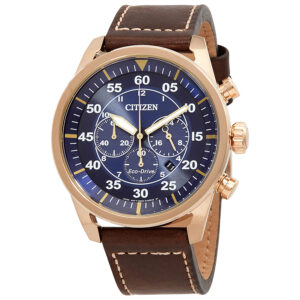 citizen avion chronograph eco drive blue dial men's watch ca4213 18l